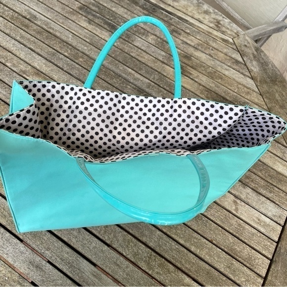 Lancome Tote Bag Blue Turquoise - Picture 7 of 9